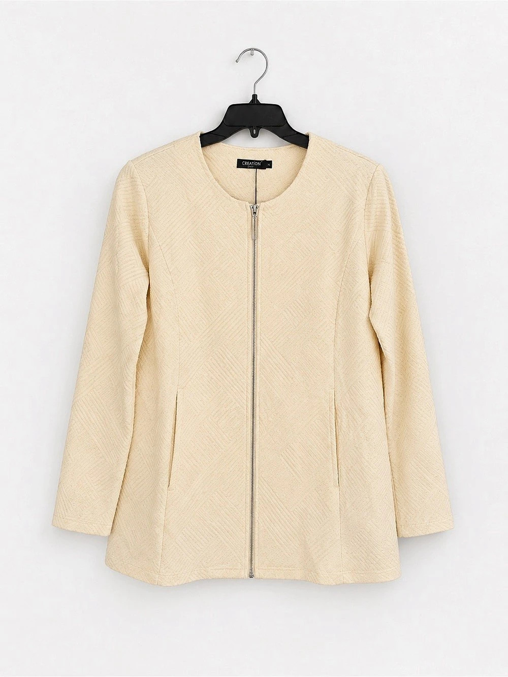 Cream Coloured Zip Up Sweater